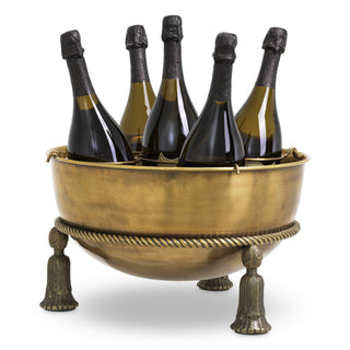 Champagne Cooler Tassel vintage brass finish