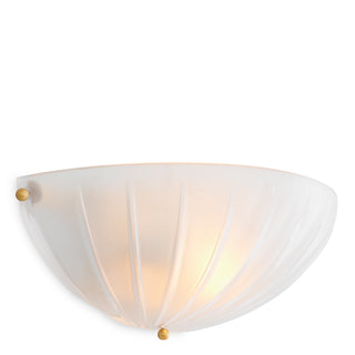 Wall Lamp Maranello antique brass finish frosted glass