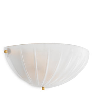 Wall Lamp Maranello antique brass finish frosted glass