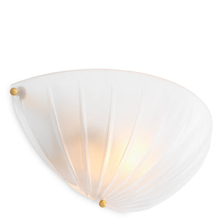 Wall Lamp Maranello antique brass finish frosted glass