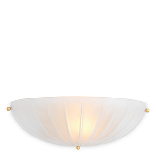 Wall Lamp Maranello antique brass finish frosted glass
