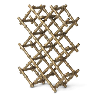 Wine Rack Sassari vintage brass finish