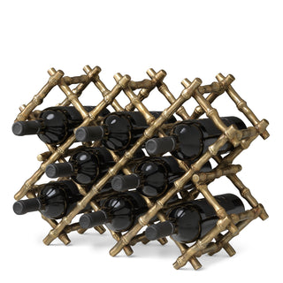 Wine Rack Sassari vintage brass finish