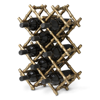 Wine Rack Sassari vintage brass finish