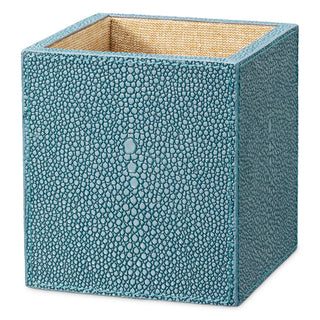 Desk Set Scaleo faux blue shagreen set of 3