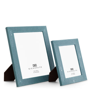 Picture Frame Scaleo faux blue shagreen set of 2