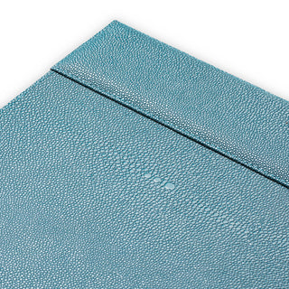 Desk Blotter Scaleo faux blue shagreen