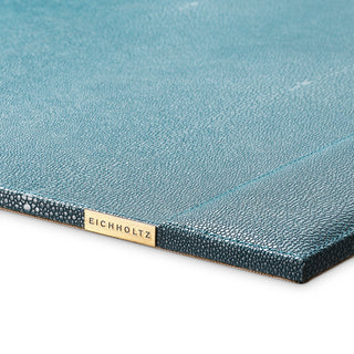 Desk Blotter Scaleo faux blue shagreen