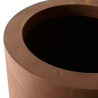 Outdoor Planter Jasper round S weathering steel