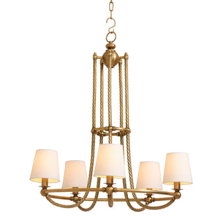 Chandelier Vienna L vintage brass finish