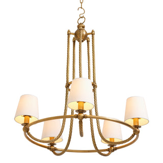 Chandelier Vienna L vintage brass finish