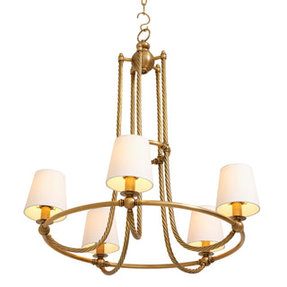 Chandelier Vienna L vintage brass finish