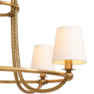 Chandelier Vienna L vintage brass finish