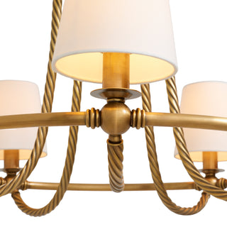 Chandelier Vienna L vintage brass finish
