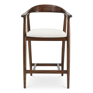 Counter stool Beale classic brown finish sentier cream