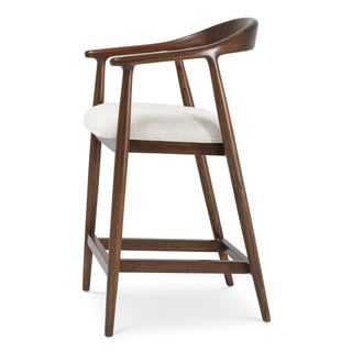 Counter stool Beale classic brown finish sentier cream