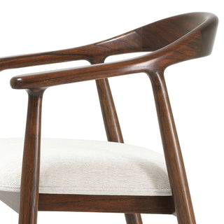 Counter stool Beale classic brown finish sentier cream