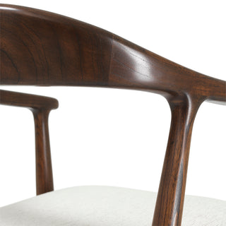 Counter stool Beale classic brown finish sentier cream