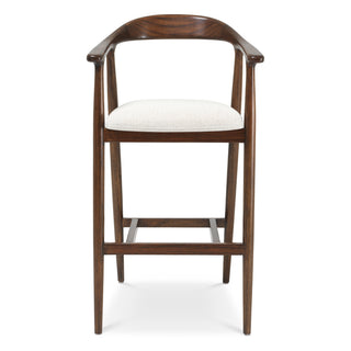 Bar Stool Beale classic brown finish sentier cream