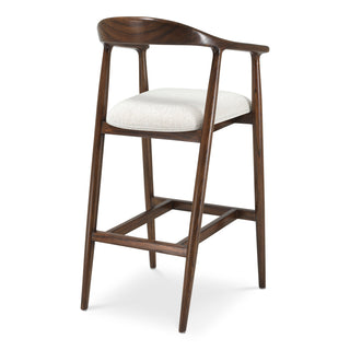 Bar Stool Beale classic brown finish sentier cream