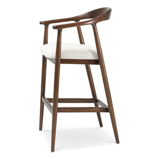 Bar Stool Beale classic brown finish sentier cream