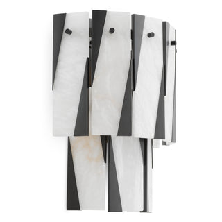 Wall Lamp Rivington bronze highlight finish alabaster