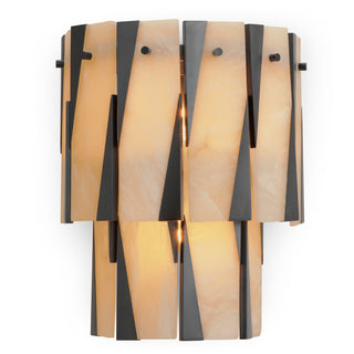 Wall Lamp Rivington bronze highlight finish alabaster