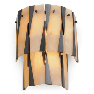 Wall Lamp Rivington bronze highlight finish alabaster