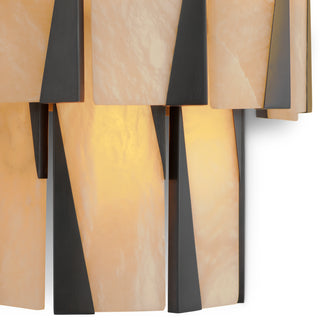 Wall Lamp Rivington bronze highlight finish alabaster