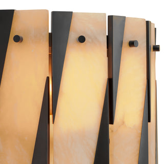 Wall Lamp Rivington bronze highlight finish alabaster