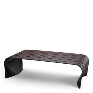 Coffee Table Marcello dark brown faux leather