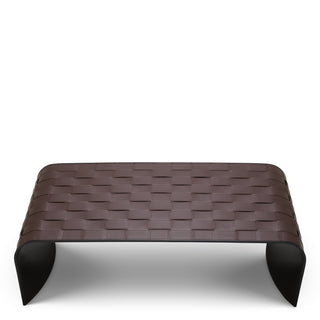 Coffee Table Marcello dark brown faux leather