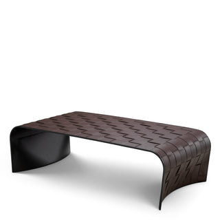 Coffee Table Marcello dark brown faux leather