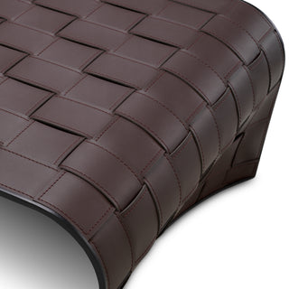Coffee Table Marcello dark brown faux leather