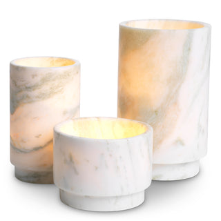 Tealight Holder Leonidas green onyx set of 3