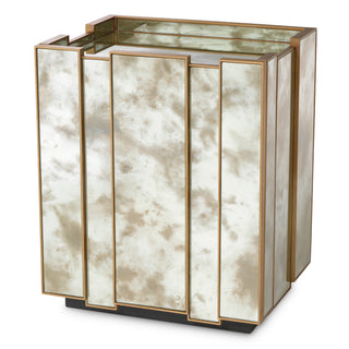 Nightstand Nottingham Right antique mirror glass brushed brass finish