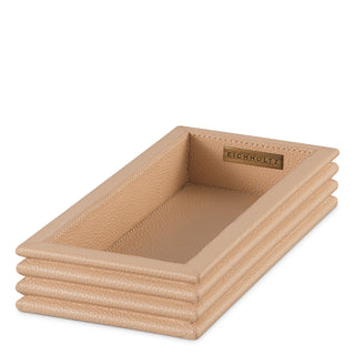 Desk Set Elvane tan leather set of 3