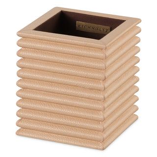 Desk Set Elvane tan leather set of 3