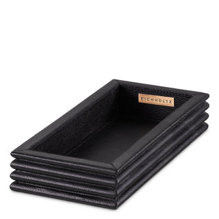 Desk Set Elvane black leather set of 3