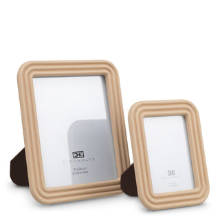 Picture Frame Elvane tan leather set of 2