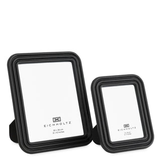 Picture Frame Elvane black leather set of 2