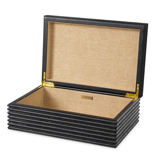 Box Elvane black leather