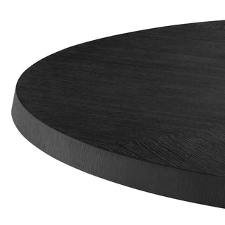 Dining Table Caldor charcoal grey oak veneer brushed brass finish