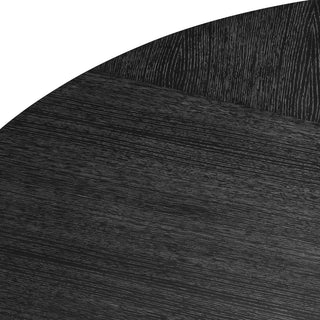 Dining Table Caldor charcoal grey oak veneer brushed brass finish