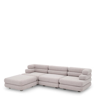 Outdoor Modular Sofa Malaga mauritius light grey - Left