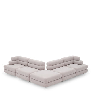 Outdoor Modular Sofa Malaga mauritius light grey - Left