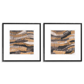Print Metallic Undulation by June Erica Vess set o