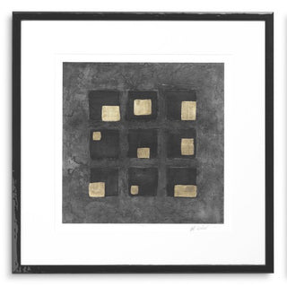 Print Washed Black Squares by Michael Willett set of 2