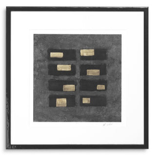 Print Washed Black Squares by Michael Willett set of 2