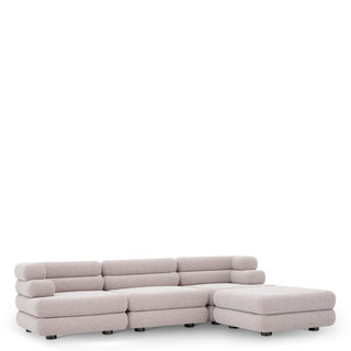 Outdoor Modular Sofa Malaga mauritius light grey - Middle